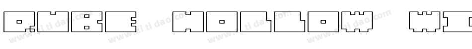 QUBE HOLLOW WIDE ITALIC字体转换